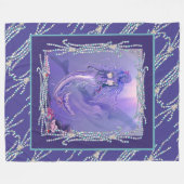 Couverture Polaire Toison de sirène de mer violette (Devant (Horizontal))