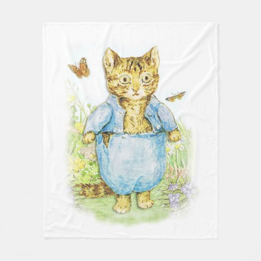 Couverture Polaire Tom Kitten dans son costume bleu de Beatrix Potter (Devant)