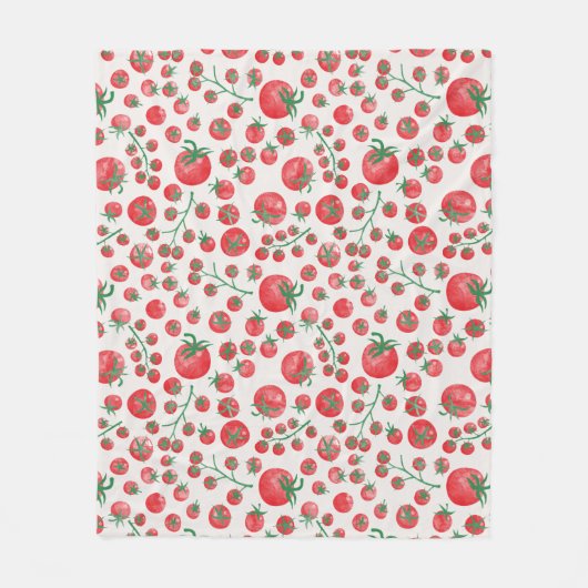 Couverture Polaire Tomato Watercolor Pattern (Devant)