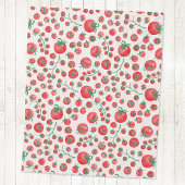 Couverture Polaire Tomato Watercolor Pattern