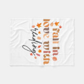 Couverture Polaire Tomber dans l'amour avec la lecture Feuilles autom (Devant (Horizontal))
