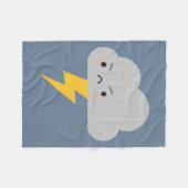 Couverture Polaire Tonnerre de Kawaii et nuage de foudre (Devant (Horizontal))