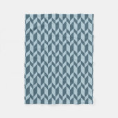 Couverture Polaire Tons Bleus Gras Deux Tons Flèche Chevron (Devant)