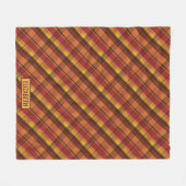 Couverture Polaire Tons chauds Thème d'automne Plaid Motif et votre t (Devant (Horizontal))