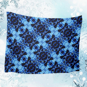 Couverture Polaire Tons de Motif bleu