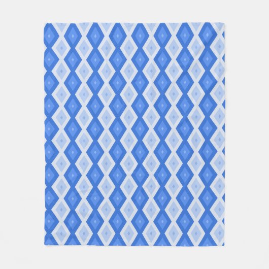 Couverture Polaire Tons de motif de diamant bleu (Devant)