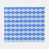Couverture Polaire Tons de motif de diamant bleu (Devant (Horizontal))