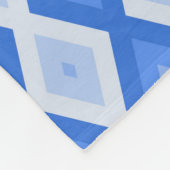 Couverture Polaire Tons de motif de diamant bleu (Coin)