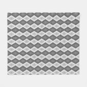 Couverture Polaire Tons de motif de diamant gris (Devant (Horizontal))
