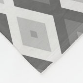 Couverture Polaire Tons de motif de diamant gris (Coin)