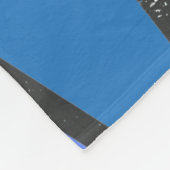 Couverture Polaire Tons de motif en vitrail bleu (Coin)