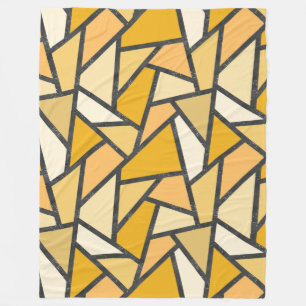 Couverture Polaire Tons de motif en vitrail jaune