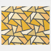 Couverture Polaire Tons de motif en vitrail jaune (Devant (Horizontal))
