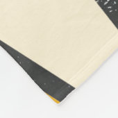 Couverture Polaire Tons de motif en vitrail jaune (Coin)