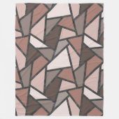 Couverture Polaire Tons de motif en vitrail marron (Devant)