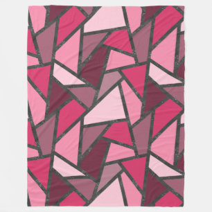 Couverture Polaire Tons de motif en vitrail rose