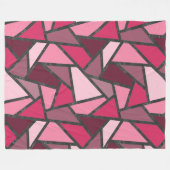 Couverture Polaire Tons de motif en vitrail rose (Devant (Horizontal))
