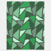 Couverture Polaire Tons de motif en vitrail vert (Devant)