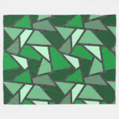 Couverture Polaire Tons de motif en vitrail vert (Devant (Horizontal))