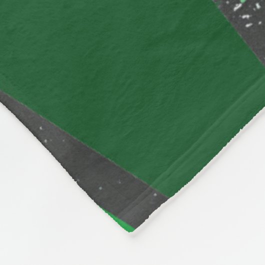 Couverture Polaire Tons de motif en vitrail vert (Coin)