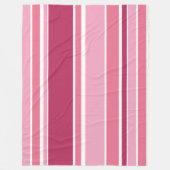 Couverture Polaire Tons de rayures roses (Devant)
