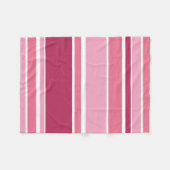 Couverture Polaire Tons de rayures roses (Devant (Horizontal))