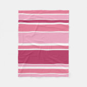 Couverture Polaire Tons de rayures roses (Devant)