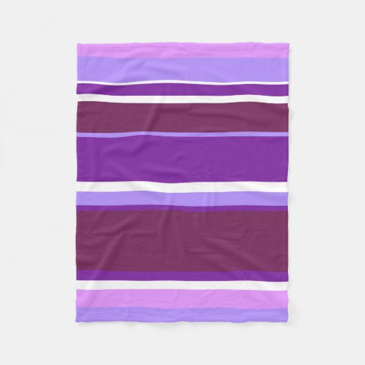Couverture Polaire Tons de rayures violettes (Devant)