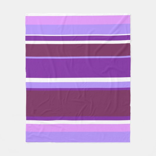 Couverture Polaire Tons de rayures violettes (Devant)
