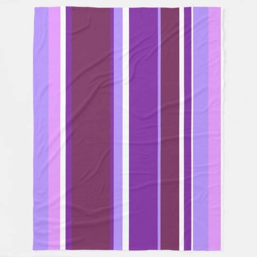 Couverture Polaire Tons de rayures violettes (Devant)