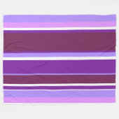 Couverture Polaire Tons de rayures violettes (Devant (Horizontal))