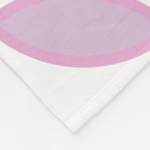 Couverture Polaire Tons de rose abstrait motif de fleurs sur blanc (Coin)