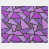 Couverture Polaire Tons de vitrail violet motif (Devant (Horizontal))