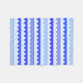 Couverture Polaire Tons des lignes de coeur bleu (Devant (Horizontal))