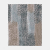 Couverture Polaire Tons doux Abstraits gris Beige Acier Bleu & Brown (Devant)