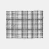 Couverture Polaire Tons gris Vintage Plaid Motif géométrique (Devant (Horizontal))