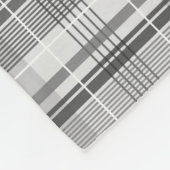 Couverture Polaire Tons gris Vintage Plaid Motif géométrique (Coin)