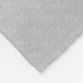 Couverture Polaire Tons multiples Gris Fleur de Lis (Coin)
