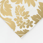 Couverture Polaire Tons or Damas florales sur Arrière - plan blanc (Coin)