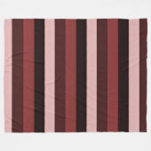 Couverture Polaire Tons roses et bordeaux rayés (Devant (Horizontal))