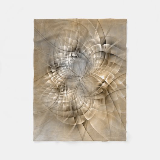 Couverture Polaire Tons Terre Abstrait Art fractal moderne Texture (Devant)