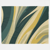 Couverture Polaire Tons Terre Conception Abstraite de la rotation (Devant (Horizontal))