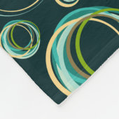 Couverture Polaire Tons Vert et Beige Pastel Cercles Abstraits modern (Coin)