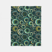Couverture Polaire Tons Vert et Beige Pastel Cercles Abstraits modern (Devant)