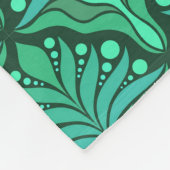 Couverture Polaire Tons vert menthe motif géométrique Art Nouveau (Coin)