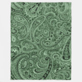 Couverture Polaire Tons verts Floral Paisley Motif (Devant)