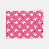 Couverture Polaire Toothburshes et motif roses mignons de dents (Devant (Horizontal))