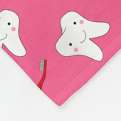 Couverture Polaire Toothburshes et motif roses mignons de dents (Coin)