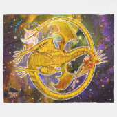 Couverture Polaire Topaz Cosmic Dragon Fleece Blanket (Devant (Horizontal))