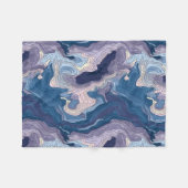 Couverture Polaire Topographie bleue et violette Toison Blanche (Devant (Horizontal))